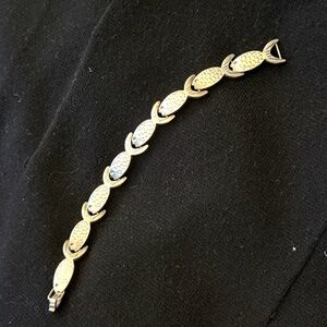 Hand crafted Gold Fish Bracelet sterling silver